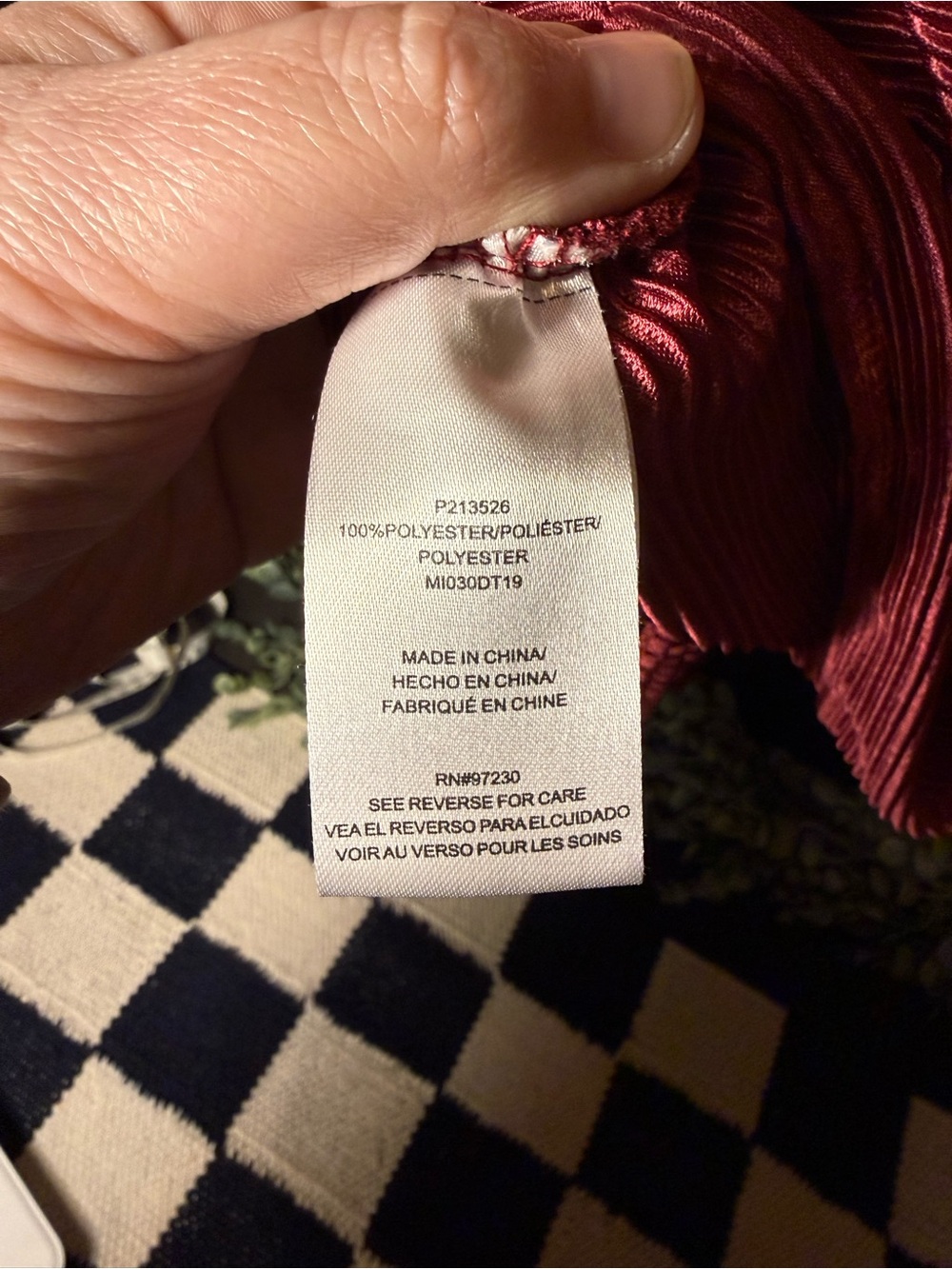 Absolutely Famous Shimmery Ribbed & Ruched Wrap Top - Berry - Picture 6 of 6